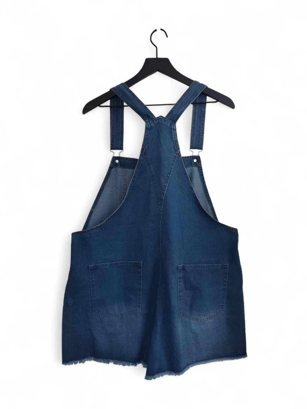 🆕 Glamaker Denim Overall Shorts for Women Casual Blue Jean Romper Size XL - Picture 7 of 13